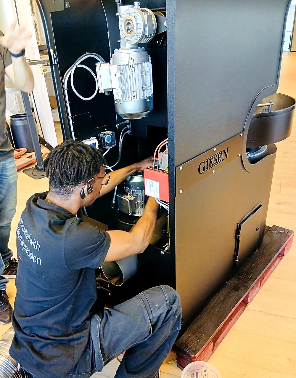Torréfacteur Giesen en cours d'installation